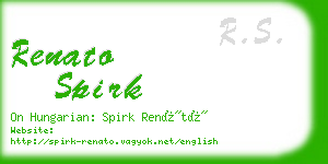 renato spirk business card